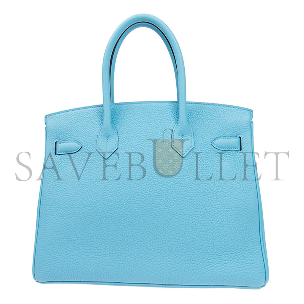 H**mes master birkin 25 epsom leather candy blue gold buckle bag h028369cc7n (25*20*13cm)